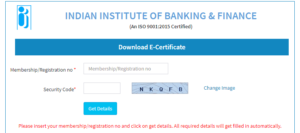 IIBF Certificate Download Process