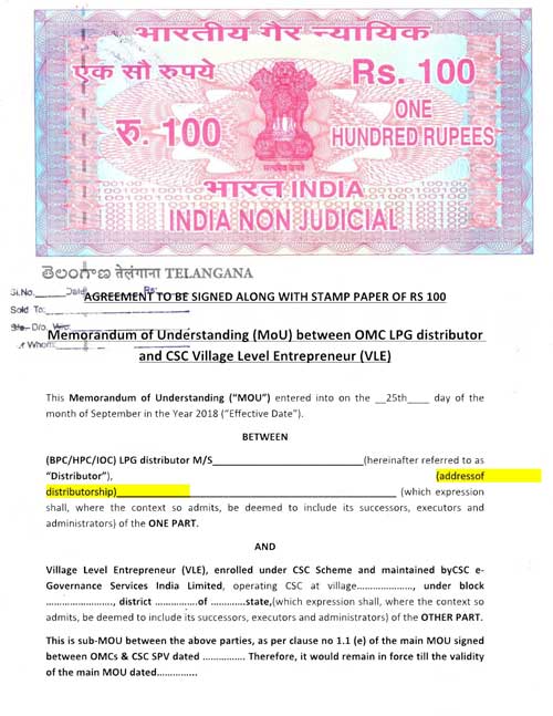 CSC Gas Agency Registration