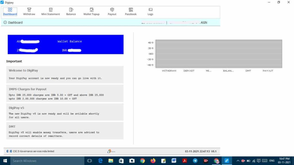 Withdraw CSC eShram Card Payment From DigiPay