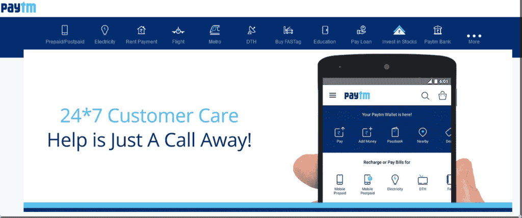 Paytm Customer Care Number