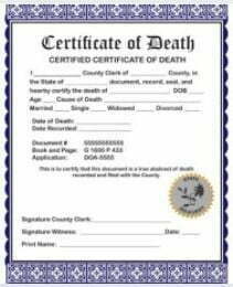 Death Certificate