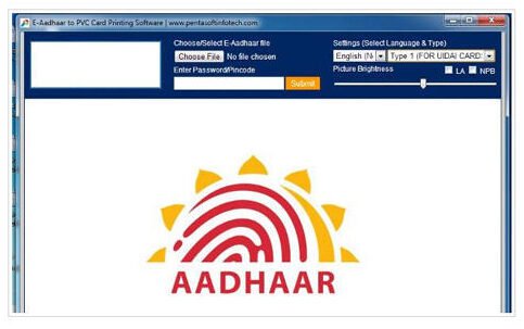 aadhaar pvc card printing software free download