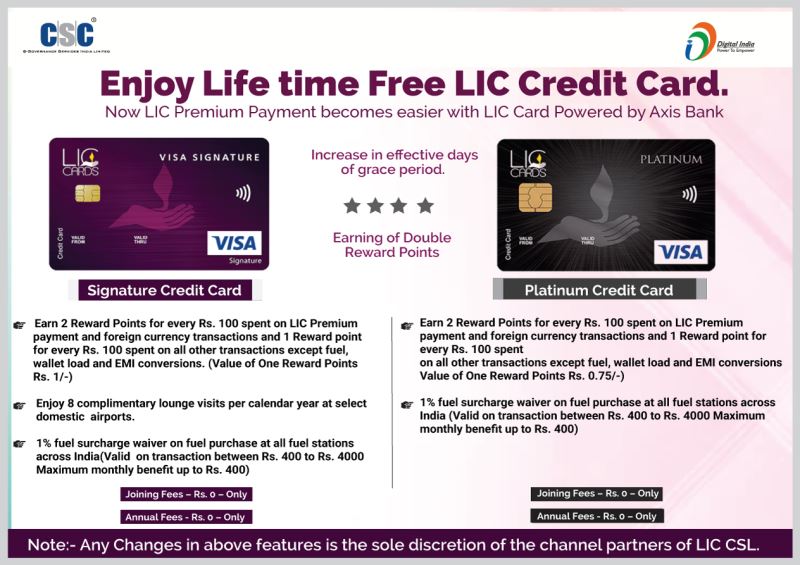 Free LIC Credit Card