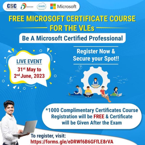 Microsoft's Free Certificate Courses for CSC VLEs